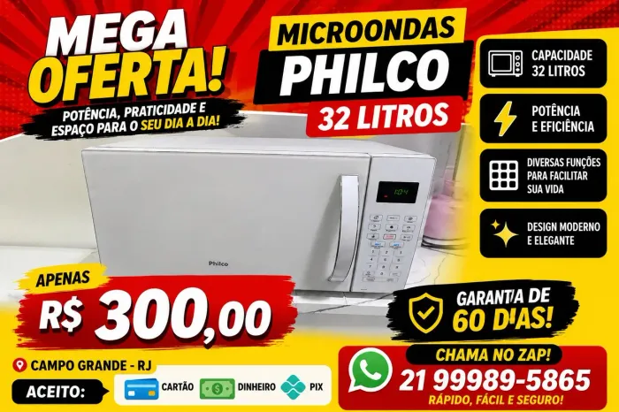 Microondas Philco 32 litros 