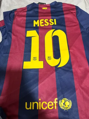 Camisa Barcelona 2014-2015 (titulo UEFA Champions League) com personalização MESSI 10