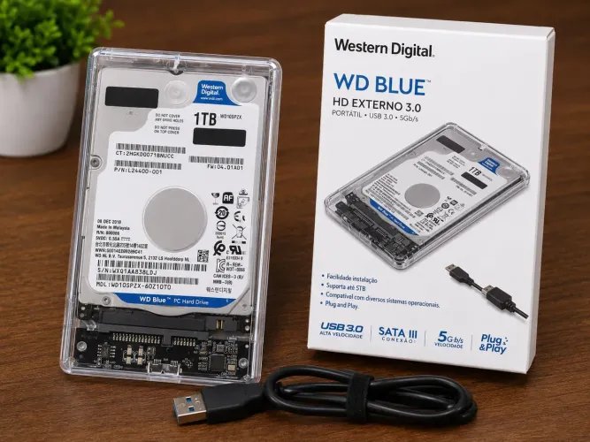 HD externo 1 tb wd BLUE