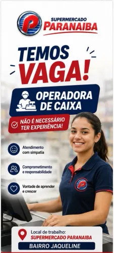 Operadora de caixa (Bairro Jaqueline)