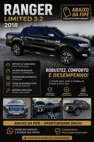 Ford Ranger Limited 3.2 20V 4X4 CD Aut. Dies. 2018