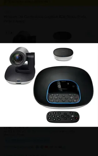 Webcam de vídeo conferência logitech