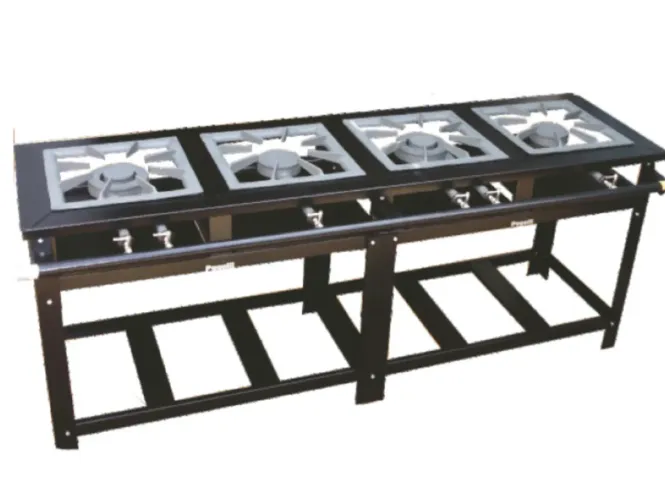 Fogão industrial 4 bocas em linha 40 cm