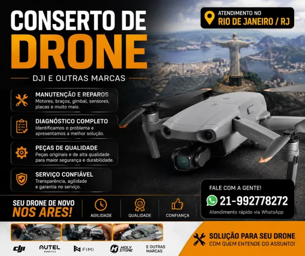 Conserto de Drone RJ | DJI Mavic, Air, Mini e Outros