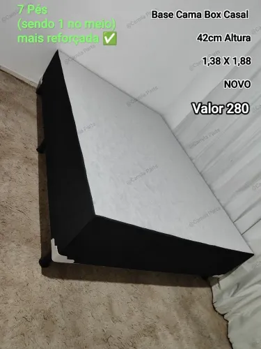 Base Cama Box Casal NOVO 7 Pés