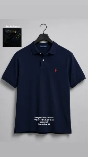 Camisa Polo RL azul escuro 