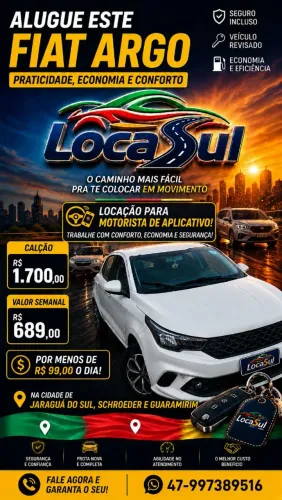 Aluguel de carros para motorista de aplicativo 
