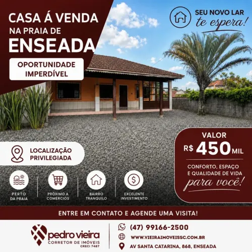 Ótima casa a venda na praia de Ubatuba - São Francisco do Sul