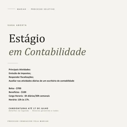 Estágio em Contabilidade 