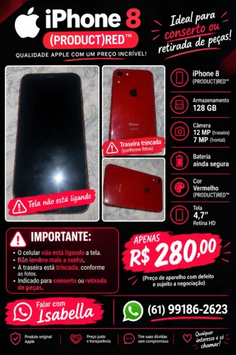 ? iPhone 8 (PRODUCT)RED - 128 GB