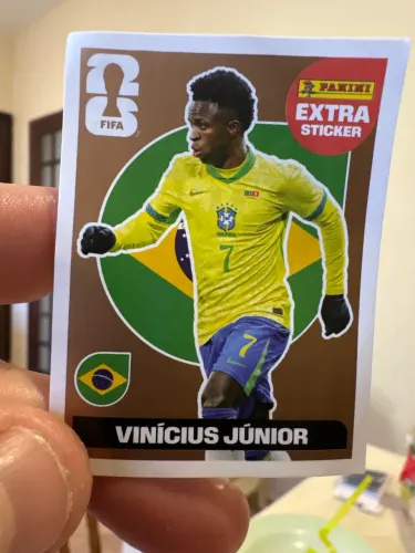 Figurinha Extra Sticker Vini Jr Bronze - Copa do Mundo 2026 Panini Original