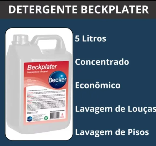 Detergente Neutro Beckplater Becker 5 Litros Concentrado