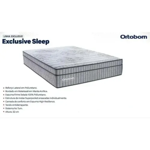 Colchão Casal Exclusive Sleep Ortobom Molas Ensacadas 32cm