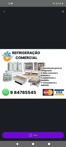 Assistência técnica em refrigeração 