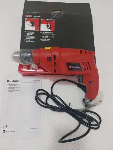 Furadeira e parafusadeira de impacto 127v 600w 13mm marca EINHELL nova sem uso 