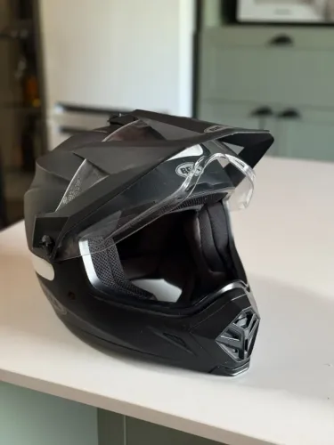 Capacete BELL MX-09 Adventure com pala tamanho 58 (M) preto fosco