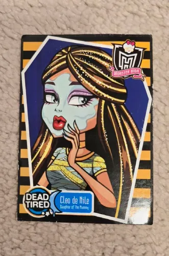 Card Boneca Cléo de Nile Dead Tired Monster High