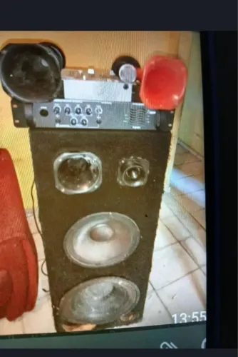 Amplificador mais caixa de som completo
