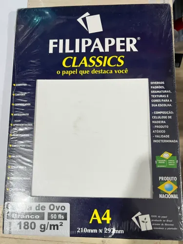 Papel casca de ovo branco 180g
