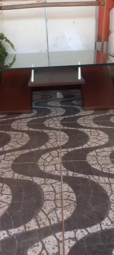 Mesa de centro tampa de vidro