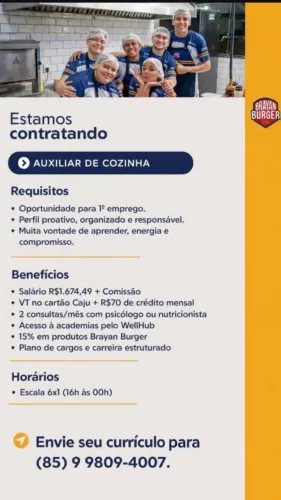 Auxiliar de Cozinha