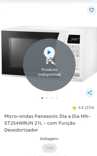 Microondas Panasonic 21 Litros 