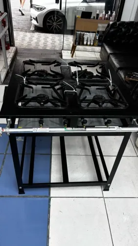 FOGÃO INDUSTRIAL 4 BOCAS ALTA PRESSÃO NOVO