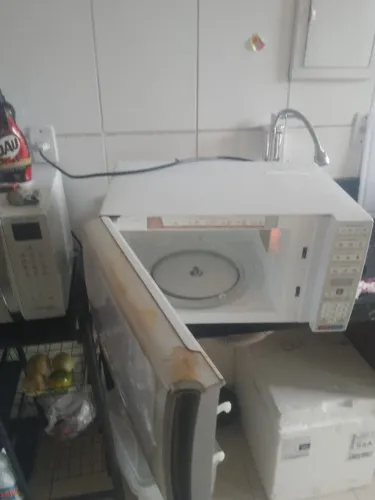 microondas com defeito - troco por capacete