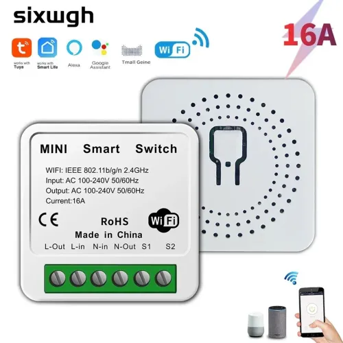 Interruptor Inteligente Tuya Wi-Fi 16A | Alexa e Google Assistente