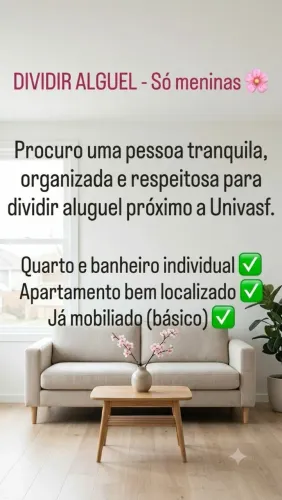 Dividir aluguel , água é wi-fi já incluso .