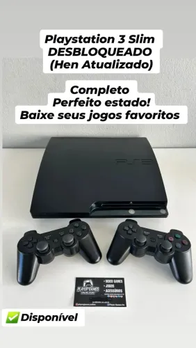 Playstation 3 Slim Desbloqueado!! (Aceito Cartão)
