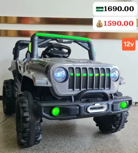 Jeep 12v com controle e pedal elétrico
