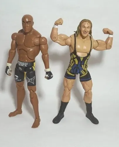 COMBO Jesse e Anderson Silva Action Figures WWE e UFC juntos