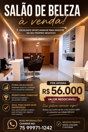 Vendo salão de beleza completo