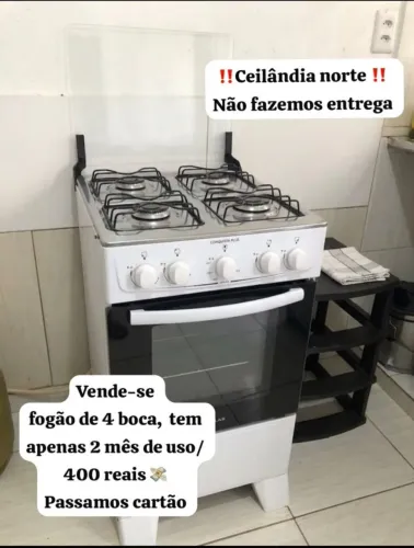 Quero vende um fogão 2 mês de uso motivo vou embora
