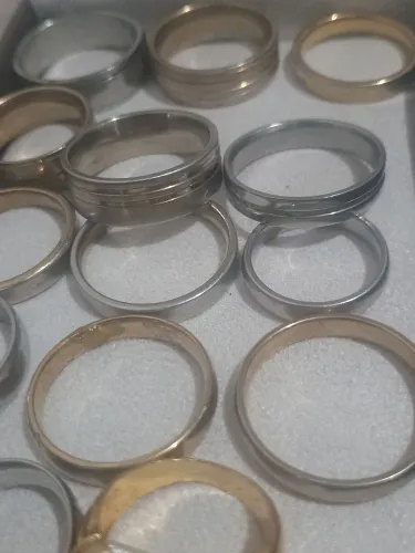 Lote de alianças em aço inox