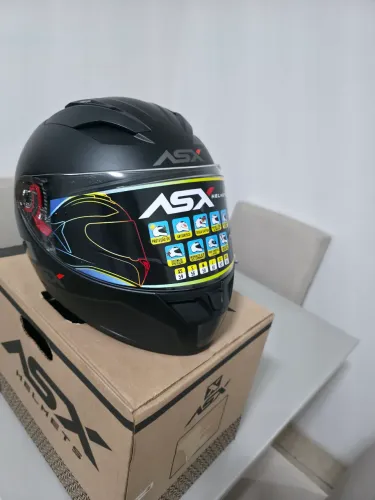 Capacete ASX preto Fosco