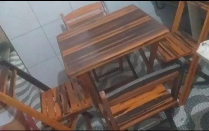 Conjunto mesa dobrável