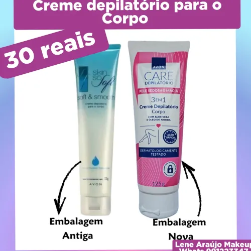 Creme depilatório para o Corpo 3 em 1 