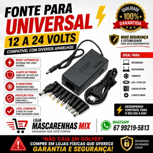 Fonte Universal 12 a 24volts COD: 0124
