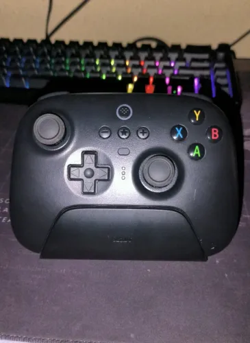 Controle 8bitdo Ultimate sem fio 2.4G e Bluetooth com doc de carregamento