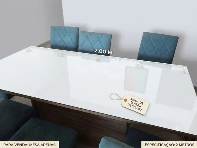 Mesa de jantar com 6 cadeiras