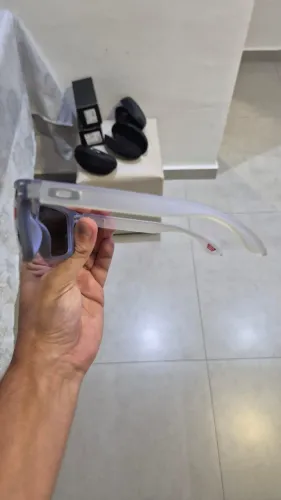 Óculos De Sol Oakley Holbrook Stonewash Opaline Prizm Black Cor Cinza