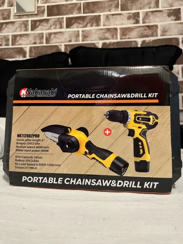 Kit Parafusadeira e Mini Motosserra