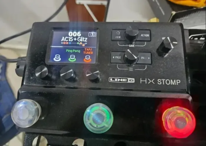V/T HX Stomp + Controlador MIDI + Pedal Volume + Footswitch + Tap Tempo | Troco em iPhone