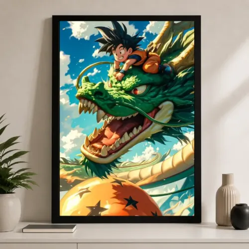 Quadro Goku e Shenlong - Dragon Ball