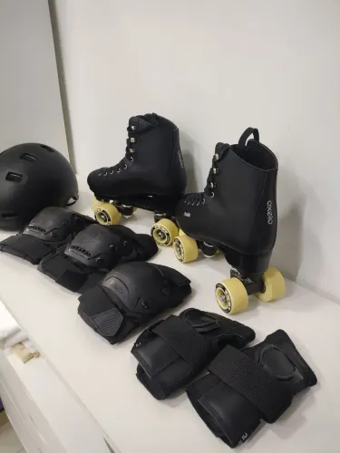 Patins Quad Oxelo com kit proteção completo usado