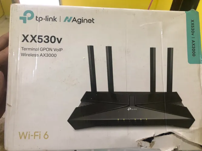 Roteador Modem Fibra TP-Link Aginet XX530v Wi-Fi 6 AX3000