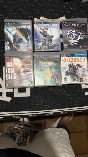 Lote PS3: 30 jogos com manual, console c/ defeito, controles e PS Move