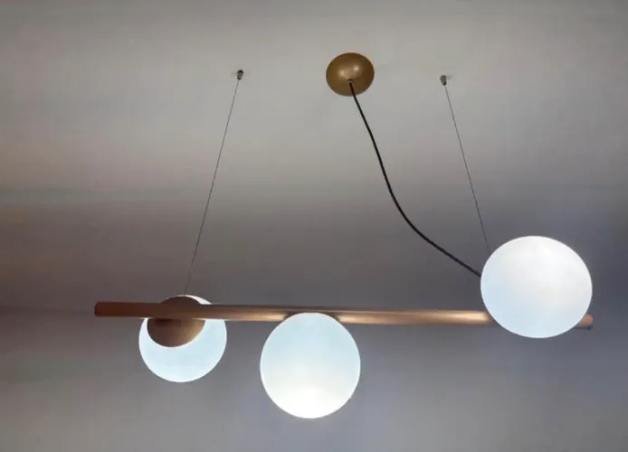 Luminária Pendente Ouro 80cm